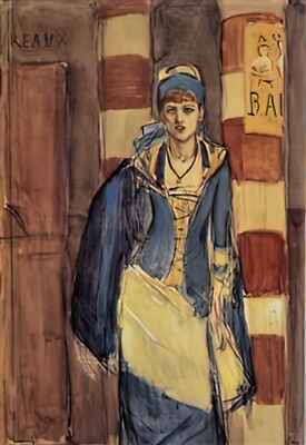 Felicien Rops Foto A4 Die Absinthtrinkerin