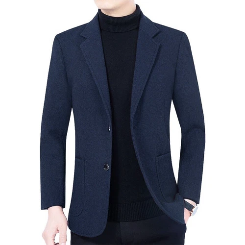 Men Work Blazer Jacket Business Formal Casual Button Slim Fit Suit Coat Tops - Picture 6 of 26
