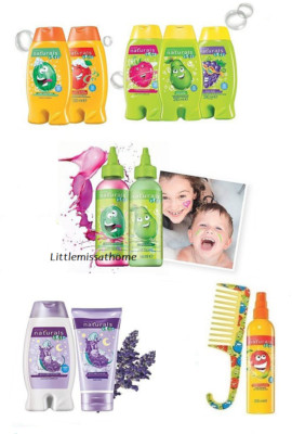 AVON NATURALS KIDS shampoo conditioner bubble bath lotion