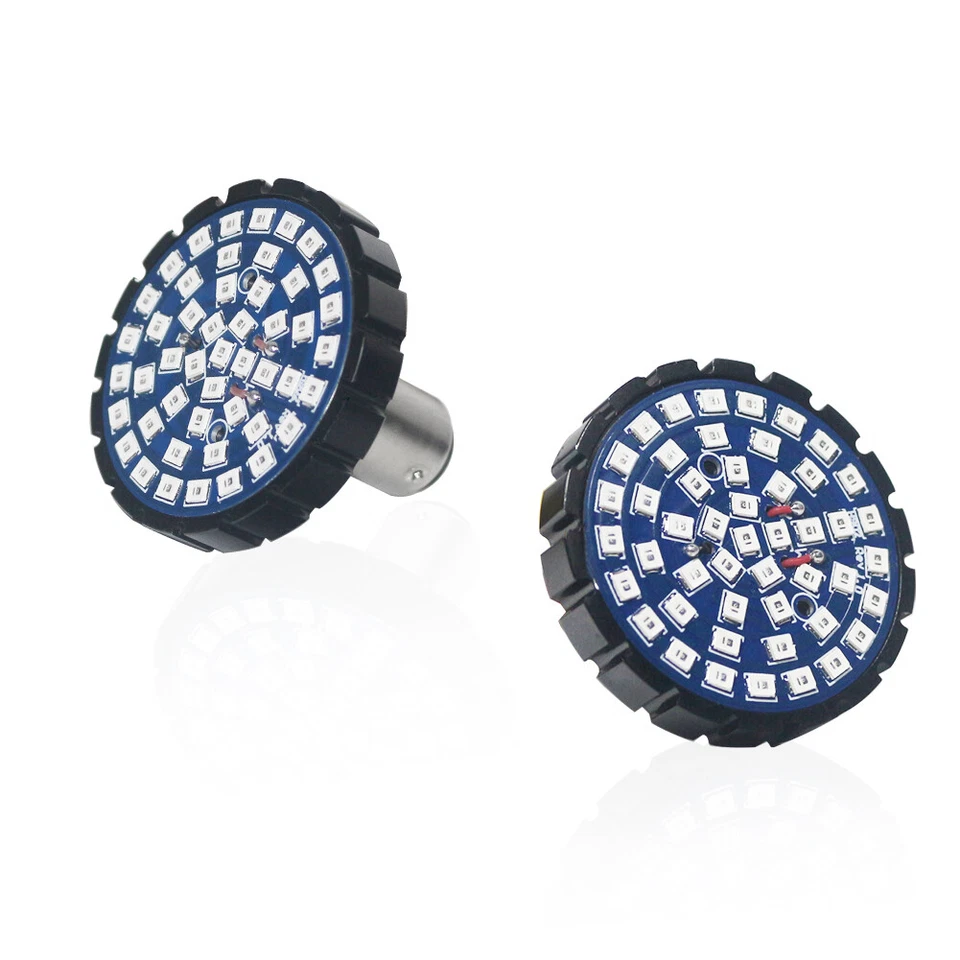 Luces de señal de giro LED rojas traseras 1156 Bullet para motocicletas Harley Touring Dyna Foto 3 de 4