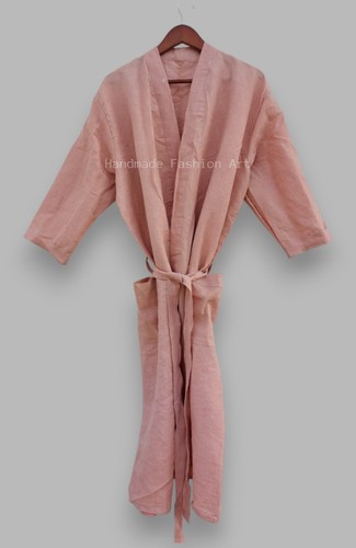Linen Kimono robe / Linen Kimono Dress / Linen wrap dress / Linen top/Bath robe - Picture 2 of 13