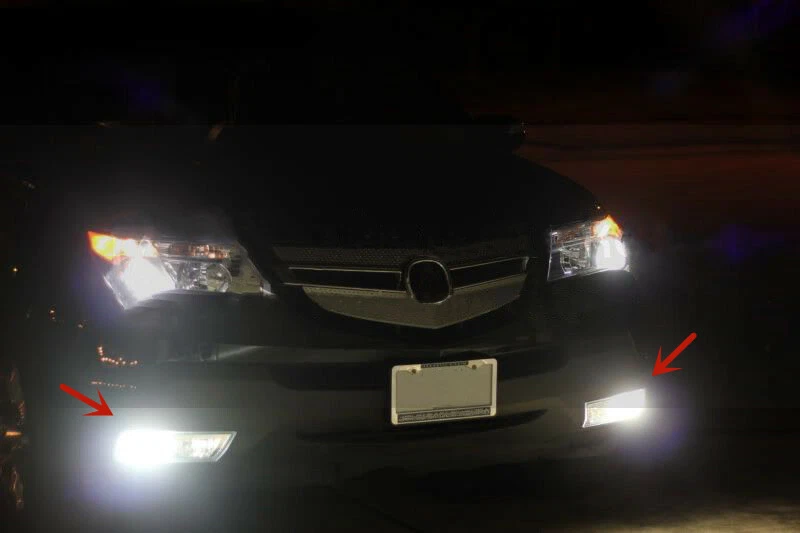 Fog Lights Driving Lamps Driver & Passenger For 2007 2008 2009 Acura MDX 07-09 - Image 3 of 4