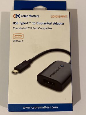 USB Type-C to Diplayport adapter, 201016-WHT