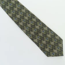 Geoffrey Beene Tie Mens Silk Green Blue Ancient Madder 4" 56" Italy