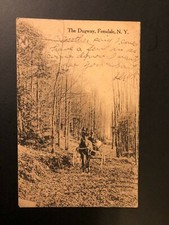Antique "The Dugway,Ferndale,N.Y. " Postcard Made in USA