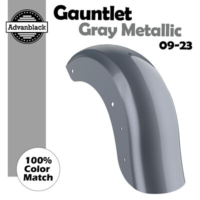 Gauntlet Grey Metallic Holeshot Chopped Rear Fender For 09-23 Harley Davidson