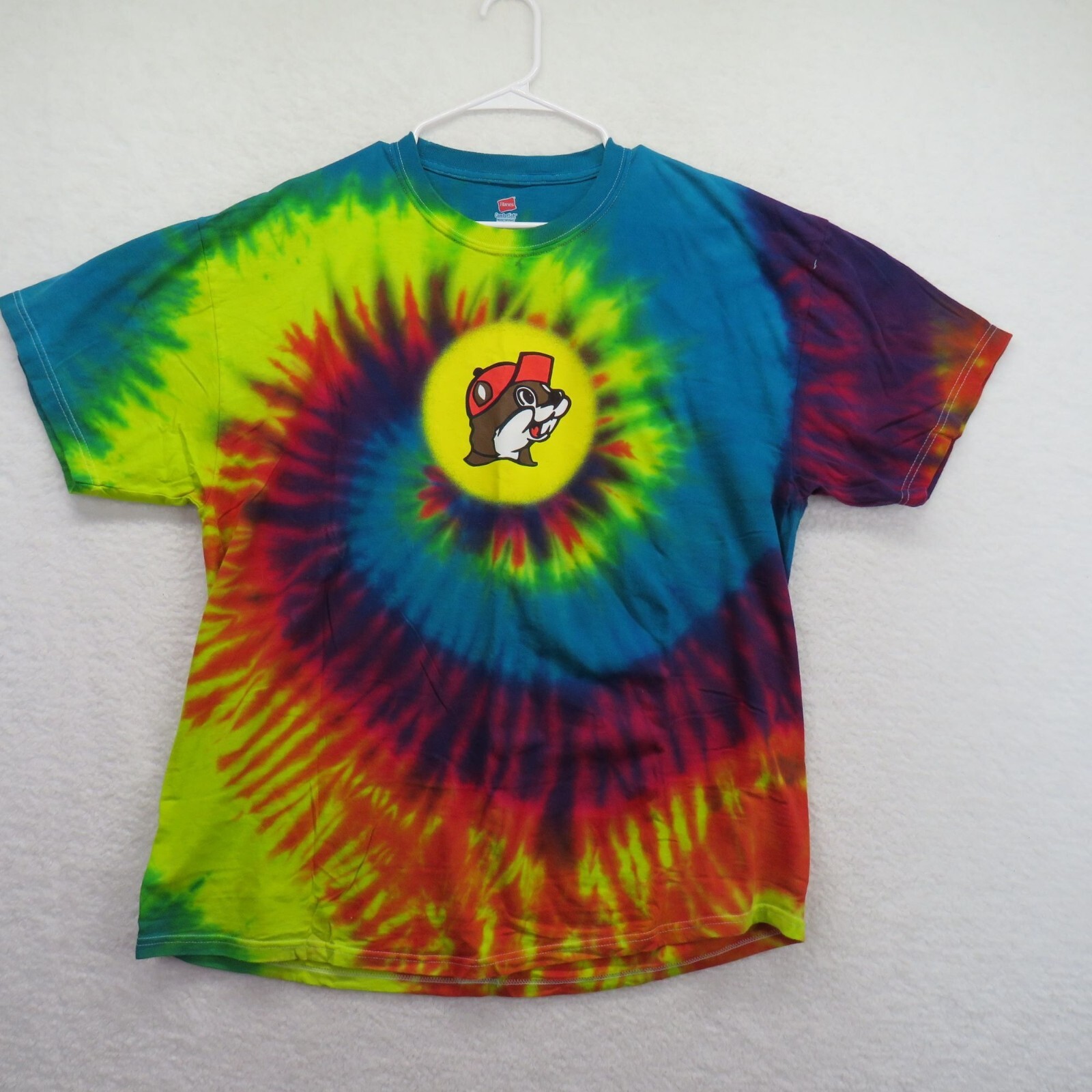 Bucees T Shirt Size Extra Large Tie Dye Peace Love Beaver Nuggets Short Sleeve