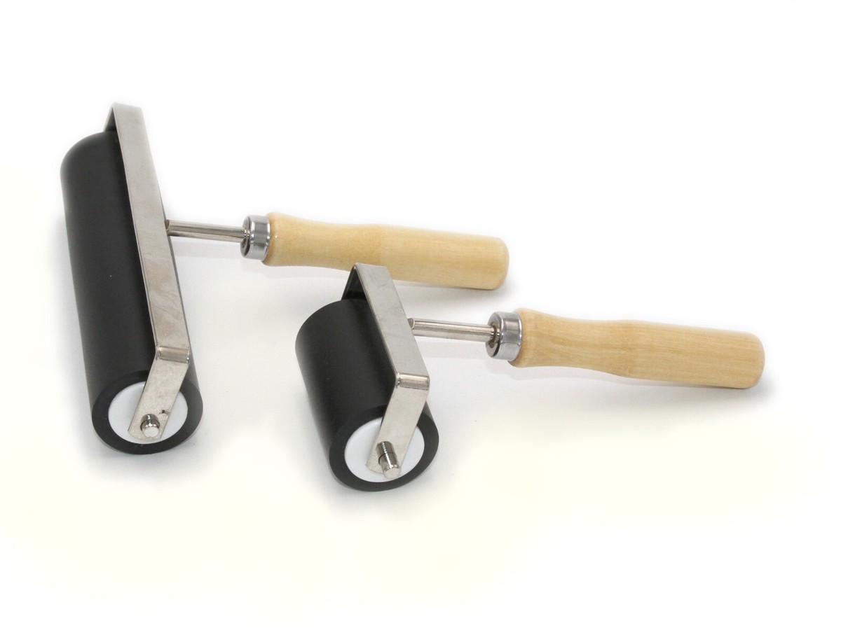 Tofficu Gummiwalze 5cm – Mit Holzgriff Für Stempeln, Druckkunst Und Bastelarbeiten