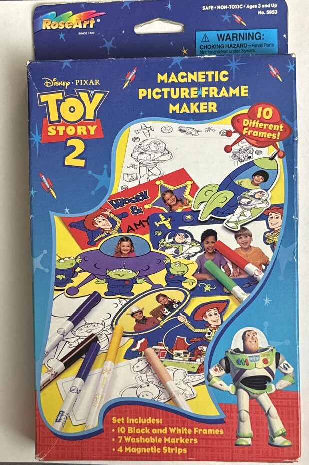 Toys Story 2 Magnetic Picture Frame Maker Rose Art New Sealed Vintage