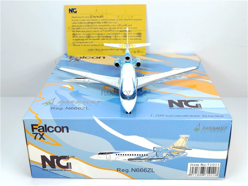NG Models Falcon 7X N666ZL 1:200 Aircraft Pre-built Model | eBay