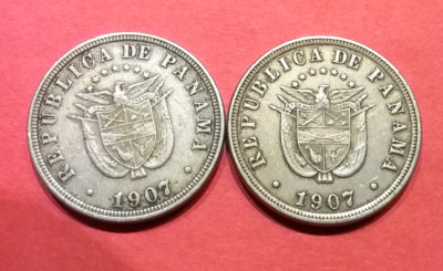 (pgasteelers1) Panama  two 1907 2 1/2 Centesimos KM# 7.1  Cu-Nic Minatge 800,000