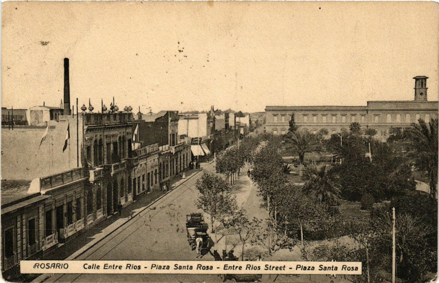Postal CPA ARGENTINA ROSARIO Calle Entre Ríos Plaza Santa Rosa (787490)