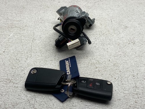 2018-2019 VOLKSWAGEN TIGUAN S IGNITION SWITCH KEY FOB SET OEM LOT757 - Picture 3 of 7