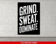 Motivational Gym Wall Art - Vinyl Banner for Home Fitness
