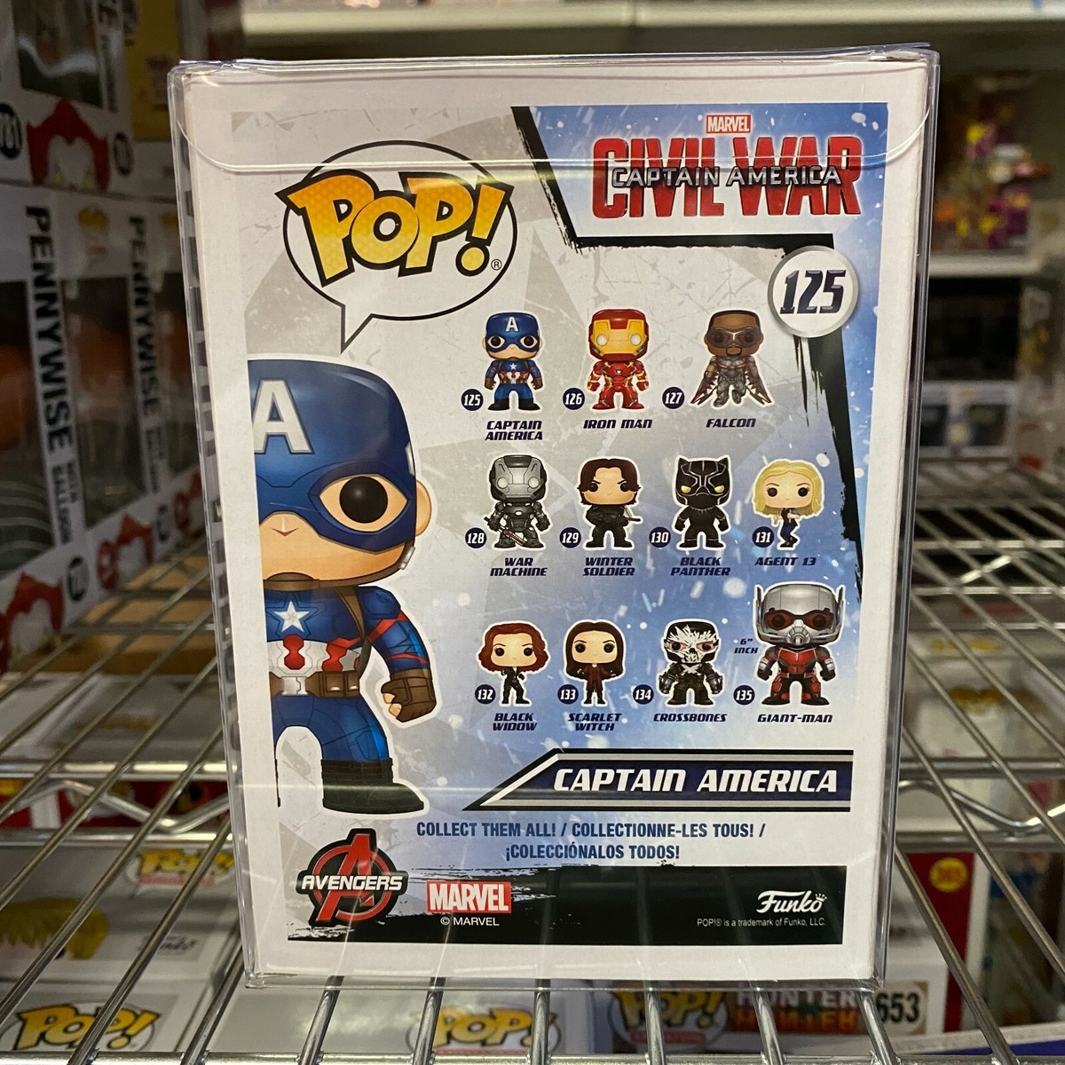 Funko Pop Marvel Civil War : CAPTAIN AMERICA #125 Vinyl 