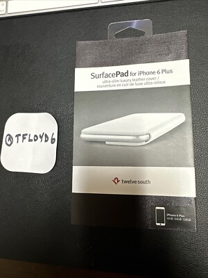 Twelve South SurfacePad Leather Folio Cover w' Stand iPhone 6 Plus 6s Plus White