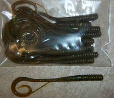 Engulf Baits 7" BUNGEE REFLEX WORMS in Melon Mardi Gra  12 ct.