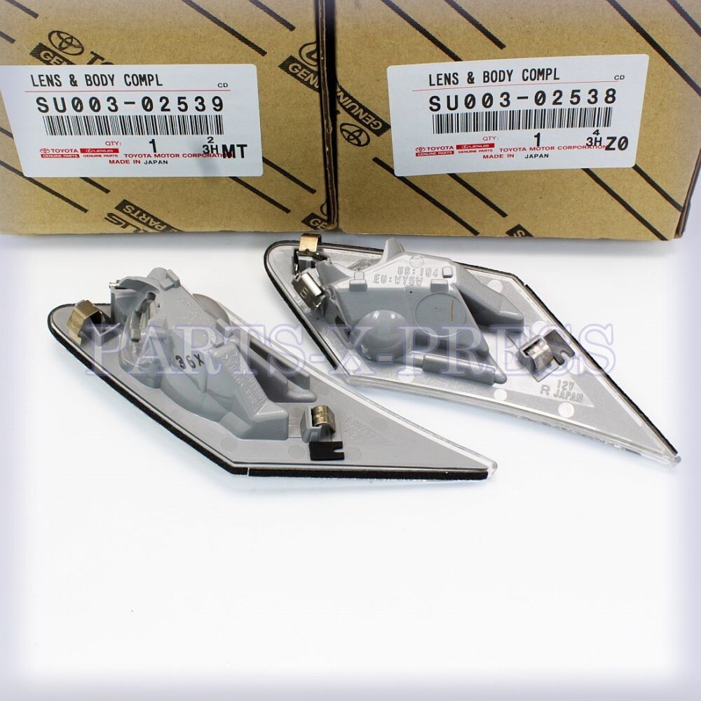 OEM TOYOTA GT86 SCION FR-S SUBARU BRZ FRONT SIDE MARKER CLEAR LENS SET RH & LH