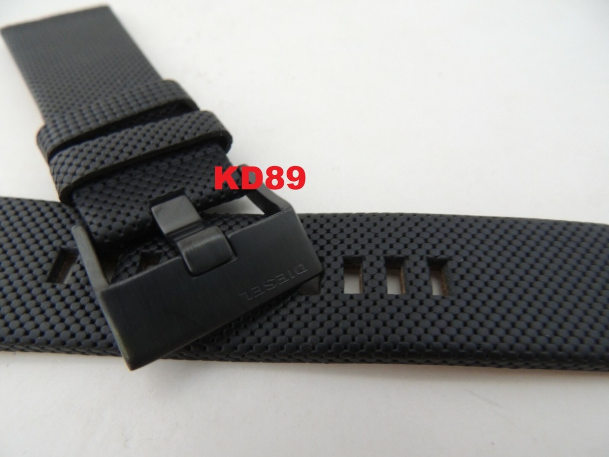 Genuine ORIGINAL DIESEL DZ 1347 BLACK leather strap band 27mm | eBay
