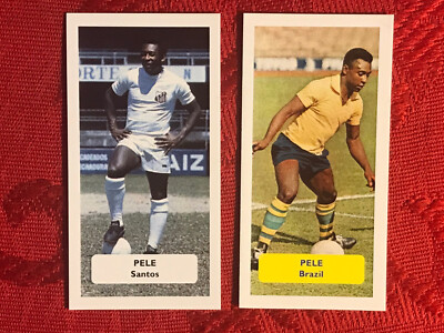ペレ　pele ブラジル代表　ホサックカード 4枚 PELE FOOTBALL-SOCCER CARDS SANTOS-BRAZIL-USA-6 CARD LOT-RARE