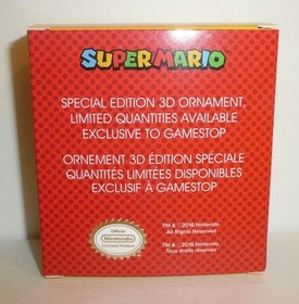 Super Mario Holiday Ornament Nintendo Xmas NES Bros Brothers 3D Happy Christmas