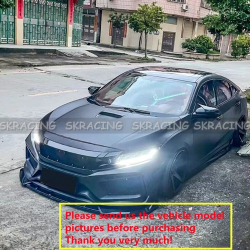 Carbon Fiber Front Bumper Mesh Center Grille for Honda Civic FK7 FK8 FC1 2016-19 - Picture 3 of 13