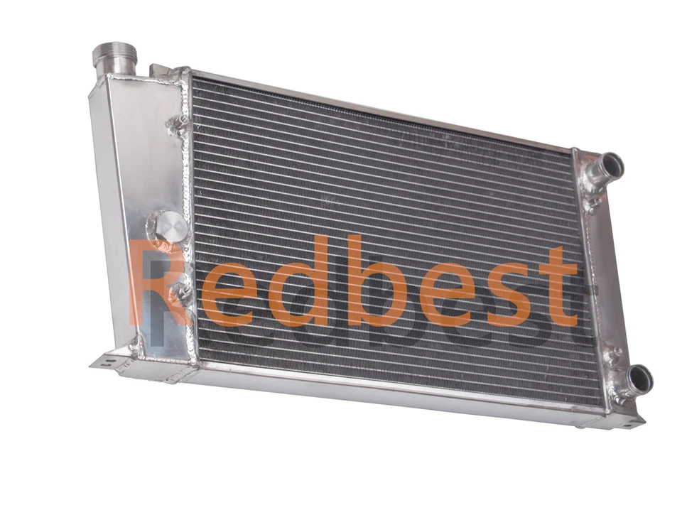 Radiador de aluminio 2 filas Fit 1980-1991 Volkswagen Golf Jetta Base GL GLI 1,6 L 1,8 L Foto 3 de 4