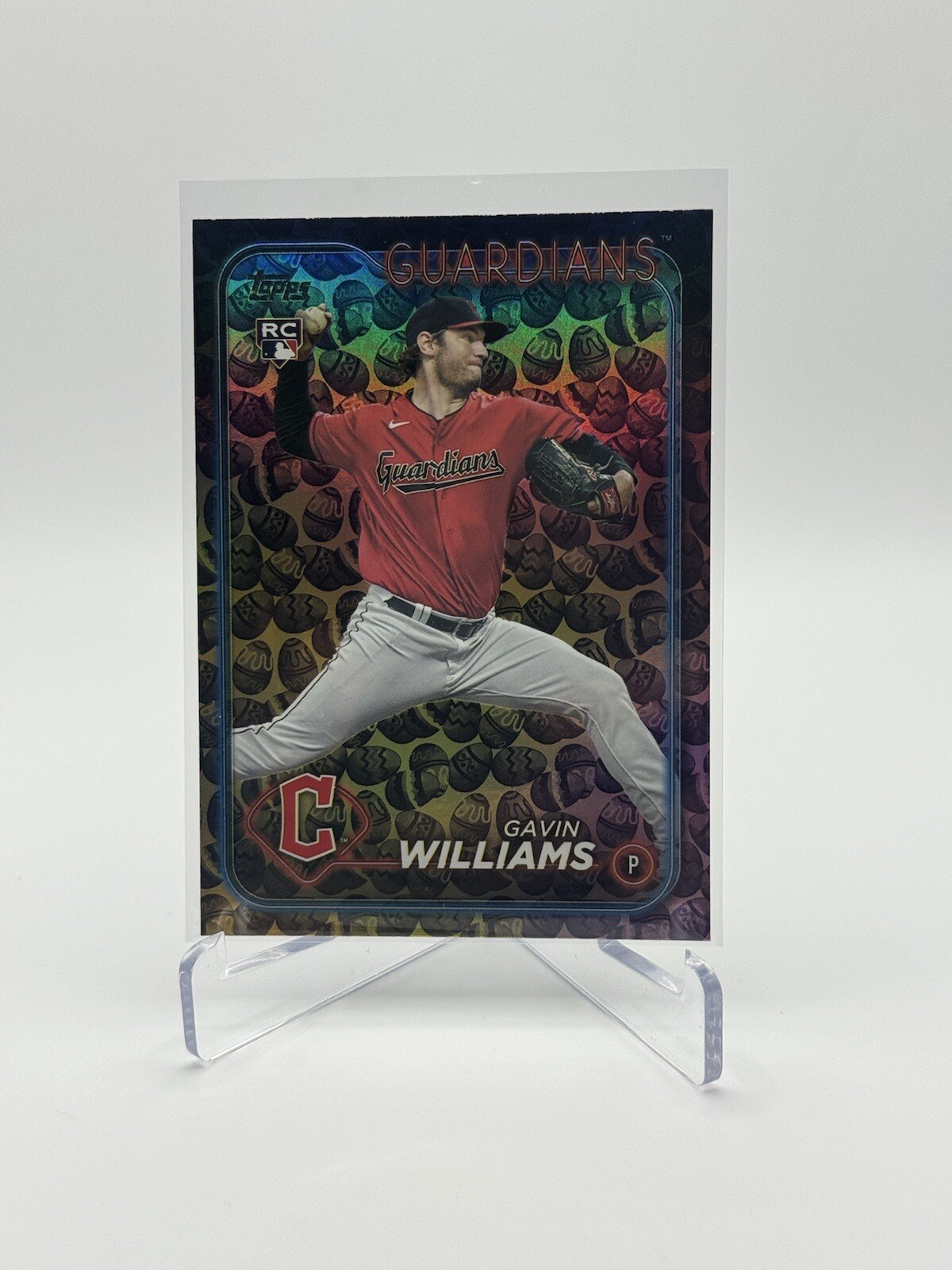 2024 Topps Series 1 Gavin Williams Easter Egg Foil Parallel Rookie RC #242