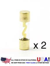 2 x 80A AMP AGU GOLD PLATED Fuse Inline High Quality Glass Car Audio NEW AGU80