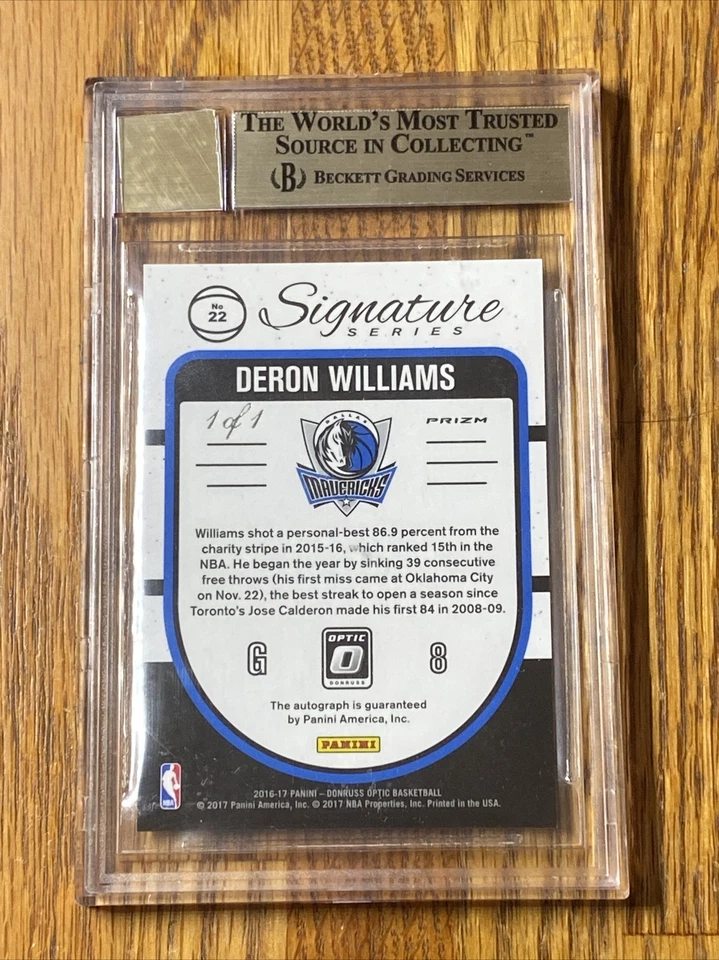 2016-17 Deron Williams Donruss Optic Black Prizm 1/1 BGS 9.5 10 AUTO RARE 🔥🔥 — 第 2/2 张图片