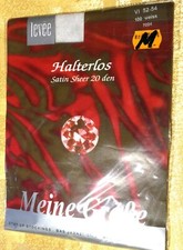 LEVEE Meine Größe glänzende halterlose Strümpfe Gr.52-54-Satin Sheer-weiß