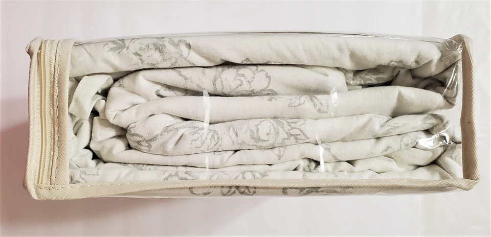 Juego de funda nórdica y fundas florales Queen Southern Living rosas grises románticas Blythe Foto 4 de 4