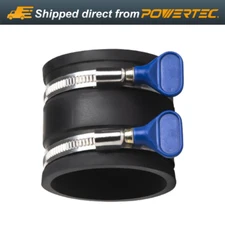 POWERTEC 70337 Dust Control Flex Cuff with Key Hose Clamps, 2-1/2-Inch