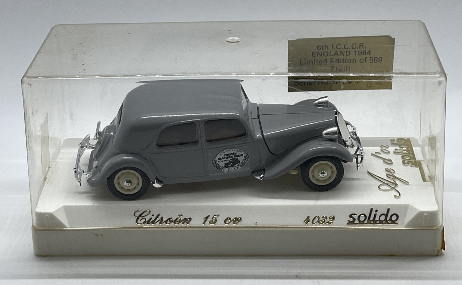 Miniature Voiture Solido Citroën 15 Six - Échelle 1/43 - Made In France - Occasion