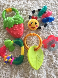 strawberry baby teether