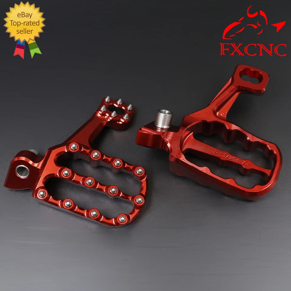 For Yamaha YZ125 YZ250 YZ250F/FX YZ450F/FX CNC Extended Footpegs Footrest Pegs - Image 4 of 4