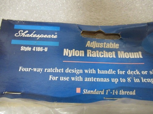 N34B Shakespeare 4186-U Adjustable Nylon Ratchet Mount OEM New Factory Boat Part - Picture 3 of 3