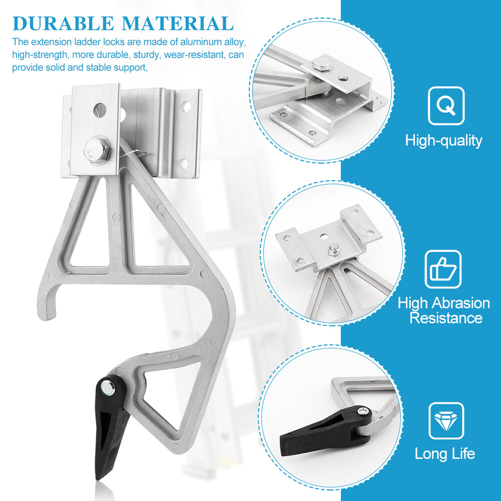 2pcs Rung Extension Ladder Lock Kit Durable With Screws Fit For Werner