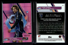 2023 Topps Finest MLS Chrome Pink Prism Rookie #44 Cade Cowell /125