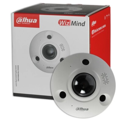 Dahua 12MP IR Fisheye Panoramic WizMind PoE IP Camera 2-Way Audio 1.85mm 360°
