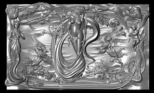 Art Nouveau beautiful Lady panno 3d STL file - Model for CNC Router Machine #3