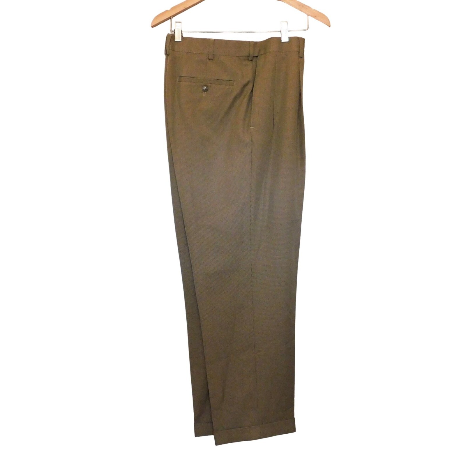 Louis Raphael Pants Louis Raphael Rosso Pants 38x30 Actual W39 Brown Cuffed Pleated 100% ...