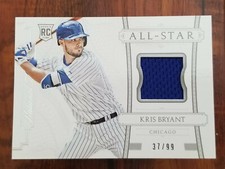 Kris Bryant 2015 Panini National Treasures All-Star Jersey Rookie Card - #37/99. rookie card picture