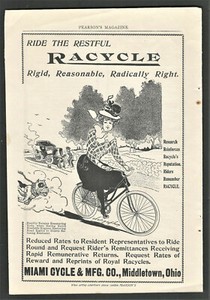 RACYCLE Bicycle Advertisement Woman’s Bike