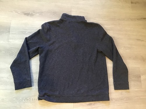 Maglione Pullover TASSO ELBA Blu Scuro Modello Geo Quarto Zip Maglia Grande L - Foto 2 di 5