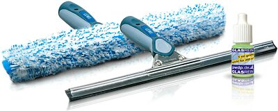 LEWI Fensterwischer & Fensterabzieher Fenster Profi Set 15-55 cm + Glasreiniger