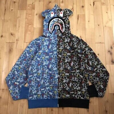 BAPE × Medicom toy BE@R Shark Full Zip Hoodie A Bathing Ape BAPE × Medicom toy BE@R Shark Full Zip Hoodie A Bathing Ape