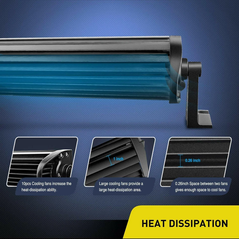 NILIGHT 54" 50" 42" 32" Curved LED Light Bar Combo Driving Lamp for ATV SUV Boat - Image 4 of 4