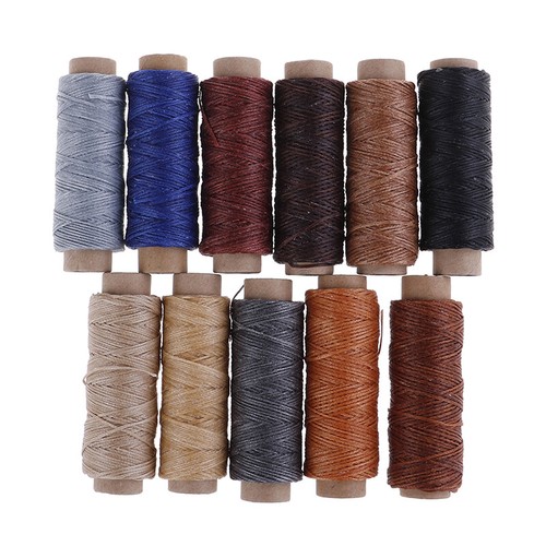 50m/Roll Leather Sewing Flat Waxed Thread Wax String Hand Stitching Craft 150 DB - Picture 2 of 23