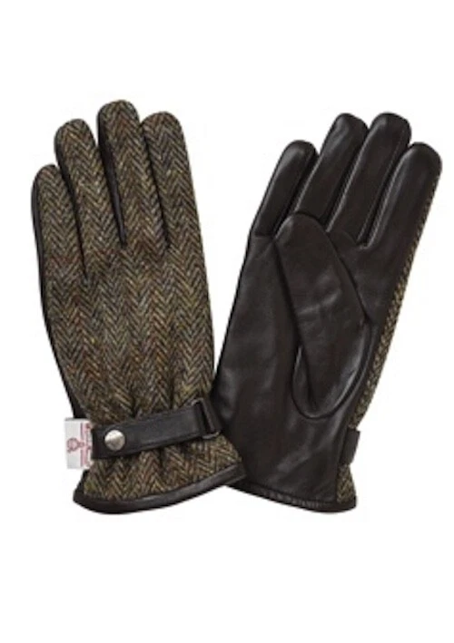 STERLING Harris Tweed Leather Gloves